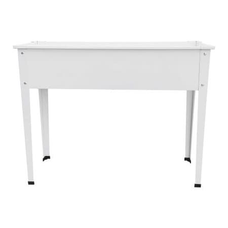 Almo Fulfillment Services Hanover Galvanized Steel Raised Planter Bed with Legs, 11.8"D x 39"W x 31"H, White HANRSGB-2WHT
